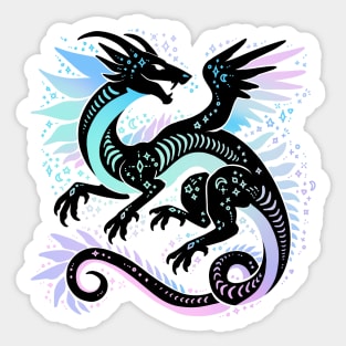 Pastel Rainbow Dragon Sticker